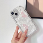 Luksuslik 3D Pearl Butterfly &uuml;mbris iPhone 15 14 13 12 11 Pro Max XR XS k&otilde;ikeh&otilde;lmavad kukkumiskaitse&uuml;mbrised iPhone 15 Pro Max