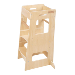 KiddyMoon k&ouml;&ouml;giabiline lastele samm tabureti &otilde;ppetorn lastele &otilde;ppetool reguleeritav, st-003, naturaalne 91,5x39,3x49,4