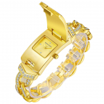 2023. aasta kvartskell, roostevabast terasest kett, moodne kuldkell Naiste k&auml;ekellad