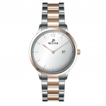 Westari profiiliga roostevabast terasest h&otilde;bedane sihverplaadiga kvarts 50218SPN607 meeste k&auml;ekell