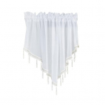 &Uuml;hev&auml;rviline kolmnurga kujuga k&ouml;&ouml;k L&uuml;hike kardin aken Valance Drape Home Decor valge