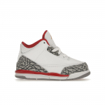 Air Jordan 3 Retro TD Cardinal Red Beebi tossud Valge Hele-Karri Tsemendihall 832033-126 23.5