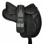 Must Treeless Freemax s&uuml;nteetiline Horse Tack sadul + v&ouml;&ouml;, k&otilde;ik suurused hobusele 12" must