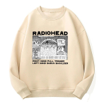 Radiohead dressipluus Rock Band Vintage Hip Hop Unisex/naiste pusad Unisex muusikaf&auml;nnid Print pikkade varrukatega pulloverid Graafilised r&otilde;ivad L gray