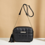 Yogodlns Tikandid Naiste Crossbody kott Niit Luksuslik K&auml;ekott &Otilde;lakotid Br&auml;nd Fashion Tassel Clutch V&auml;ike kott ja rahakott 20x7x15cm must