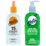 Malibu spf15 veekindel sprei 200ml + aaloegeel peale p&auml;evitamist 200ml