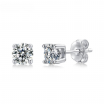 P&auml;ris D v&auml;rvi VVS Moissanite Stud k&otilde;rvar&otilde;ngad Sterling h&otilde;be 2CT teemant pulmak&otilde;rvar&otilde;ngad 14K kollase kullaga ehted naiste k&otilde;rvar&otilde;ngad 0.3 ct total 0.6 ct