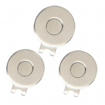 3 tk magnetilised golfik&uuml;bara klambrid roostekindlad korrosioonikindlad kaasaskantavad nikeldatud sulamist klambrid metallist golfipalli markerid 3pcs