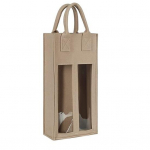 Kahekordne veinikandekott koos kaasaskantava k&auml;epidemega p&otilde;rutuskindel raskeveokite vildist korduvkasutatav veini&scaron;ampanja &otilde;llepudeli k&auml;ekoti kinkekott khaki