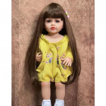 Pikad juuksed Reborn Babies Nukud Silikoonist Vin&uuml;&uuml;l 55 cm T&uuml;druk Bebe Reborn Nukk Vasts&uuml;ndinud Elutruu Printsess S&uuml;nnip&auml;eva j&otilde;ulukingid 22 inch about 55 cm