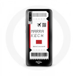 Coque pour Samsung Galaxy A70 Billet d'avion Marrakech Maroc
