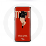 &Uuml;mbris Samsung Galaxy S9 jaoks La casa de papel Tokyo Fanart logoga