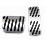 FOR Jeep Cherokee KL 2014-2017 No Drill Gas Brake Pedal Cover Automatic Aluminium Accelerator With logo gray