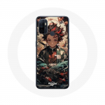 Coque pour Oppo A53 - Maniacase - Demon Slayer Tanjiro - Souple - Noir - Anime