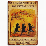Retro plekk-tahvel Metallist vanaaegne naljakas kassikunsti plakat, elutoa kodukaunistus, lemmikloomapoe seinakaunistus 20x30cm