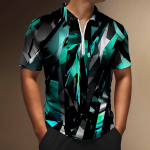 Meeste s&auml;rk Polo vabaaja lukuga l&uuml;hikeste varrukatega mood vaba t&otilde;mblukuga suvine kevadine tavap&auml;rane 3D sinine j&auml;&auml;kuubikutega prinditud s&auml;rk XS oranž