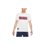 Air Jordan S&otilde;nam&auml;rk Paris Saint-Germain Prindiga Jalgpalli T-s&auml;rk Meeste Topid Valge DB6511-100 M