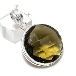 Natural Olive Topaz Gemstone Handmade 925 Sterling Silver Pendant 1.62 n9o91