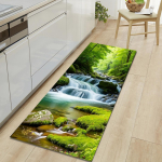 Natural Scenery Pehme k&ouml;&ouml;givaip V&auml;simusvastane K&ouml;&ouml;givaip Veekindel libisemisvastane Vaibakomplekt Jooksuvaip Voodivaip Imav vaip k&ouml;&ouml;gi jaoks 60*180cm