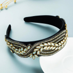 Naiste juuksepael laia servaga barokk-lehtedega kristall&scaron;ampoon peapael Go Out Sweet Hair Hoop k&auml;snpeakate OneSize roheline