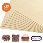 Algolaser 10 tk 30 * 30 cm vineerplaadid 11,8 tolli * 11,8 tolli Basswood Sheets ruudukujuline viimistlemata puitplaat 0