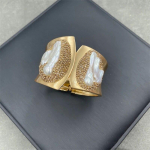 Natural Baroque Freshwater Pearl Cuff Bracelet for Women Personalized Irregular Pearl bangle Birthday Party Exquisite Jewelry kuld