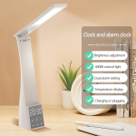 Multifunktsionaalne kokkupandav LED laualamp juhtmevaba laadimine Bluetooth k&otilde;lariga lauavalgusti 3600 MAh suure mahutavusega aku valge