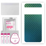 apgo Protective Skin Sticker for the back compatible with Google Pixel 8 Pro, Wrap Film, Foil, Vinyl - Pattern Carbon Chameleon CAKA1