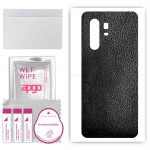 apgo Protective Skin Sticker for the back compatible with vivo X30 Pro, Wrap Film, Foil, Vinyl - Pattern Black Leather