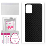 apgo Protective Skin Sticker for the back compatible with Meizu mBlu 10, Wrap Film, Foil, Vinyl - Pattern Carbon Black