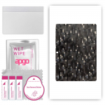 apgo Protective Skin Sticker for the back compatible with Huawei MediaPad M2 10.0, Wrap Film, Foil, Vinyl - Pattern Carbon Black Pixel