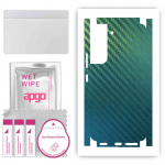 apgo Protective Skin Sticker for the back+sides compatible with Samsung Galaxy S22, Full Wrap Film, Foil, Vinyl - Pattern Carbon Chameleon CAKA1