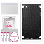 apgo Protective Skin Sticker for the back+sides compatible with Apple iPhone 6 Plus, Full Wrap Film, Foil, Vinyl - Pattern Black Honeycomb