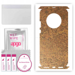 apgo Protective Skin Sticker for the back+sides compatible with Huawei Mate 40 Pro, Full Wrap Film, Foil, Vinyl - Pattern Rusty Copper