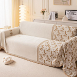 American Light Luxury Style Diivani K&auml;ter&auml;tiku Katte Riidest Diivanipadi Four Seasons Universaalne High Sense &Scaron;enill t&auml;iskattega kate 180*130cm