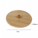 Akr&uuml;&uuml;list hoiukarp Vannitoapurgi meigikorraldaja Puuvillane &uuml;mmargune padjahoidja puuvillane tampoonikarp Qtip hoidiku jaotur bambusest kaanega