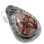 Natural Noreena Jasper Gemstone 925 Sterling Silver Jewelry Pendant 2.17 f6c40