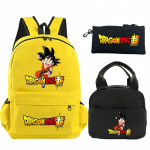 3 tk/komplekt Seljakott Dragon Ball Prinditud raamatukott l&otilde;unakoti pliiatsikarbiga Teismelise Lapse T&uuml;druku Poisi Koolikott Seljakott