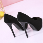 Naiste 12cm 14cm K&otilde;rged Kontsad 4cm Platvormiga &Ouml;&ouml;klubi Kingad Daami Catwalk &Auml;&auml;rmuslikud Stiletto Kontsad Ballile Peep Toe Kingad 34
