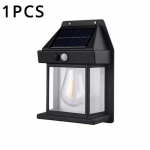 2 TK P&auml;ikeseenergia volframist seinavalgusti v&auml;listingimustes intelligentne induktsiooniga volframh&otilde;&otilde;glamp kaugjuhtimispuldiga aiavilla valgustus black-1PCS