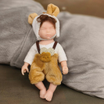 Armsad mini, t&auml;is silikoonist kogu keha Reborn Doll Soft Touch Full Limbs Vedrused Rebirth Doll Elutruud beebinukud lastele Lastele P&uuml;hade s&uuml;nnip&auml;evakingitused doll+clothes