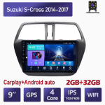 Android Auto Raadio Carplay Suzuki S-Cross 2014-2017 jaoks Auto Multimeedia Videopleier GPS Navigatsioon WIFI 4+64GB 2+32GB gray