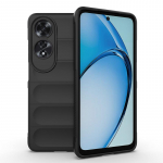 Oppo A80 A60 matt j&auml;&auml;tunud s&otilde;rmej&auml;ljevastane &uuml;likukkumisvastane objektiiv, k&otilde;ikeh&otilde;lmav silikoonist &uuml;mbris, seljakaitse kattekiht A60 must