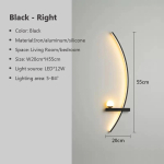 Moodne LED-seinalamp Minimalistlik mustkuldne dekoratiivne seinalamp magamistoa voodik&otilde;rvale &otilde;ppet&ouml;&ouml;le Kodu sisevalgustid l&auml;ikega valgustid Warm white-No RC
