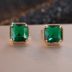 Klassikalised geomeetrilised ruudukujulised k&otilde;rvar&otilde;ngad naistele meestele kullav&auml;rvi printsess rohelise kuupmeetri tsirkoonist k&otilde;rvar&otilde;ngad lihtsad peoehted roheline/kuld