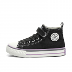 Laste minimalistlikud ja moekad takjapaelaga vabaaja spordijalatsid, &otilde;pilase l&otilde;uendijalatsid, keskmise suurusega vulkaniseeritud kingad 27 must