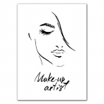 Moodne jumestussein, l&otilde;uend Kulmude kunst, prinditud huuled, ripsmed, plakat ja tr&uuml;kised ilusalongi sein 21x30cm no frame