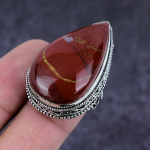 Red River Jasper Gemstone Handmade 925 Sterling Silver Jewelry Ring Size 7 o8z15