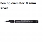 Galvaniseerimispeegli h&otilde;bedase v&auml;rviga pliiatsi juhend, parandus, kroomitud metallist veekindel rehv, keraamiline, k&auml;sitsi meisterdamise parandav v&auml;rv, 0,7 mm/1 mm/3 mm pliiatsiots 0.7mm
