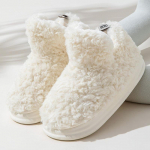 Talvised lambavillast puuvillased sussid Uued kohevad pl&uuml;&uuml;ssussid karusnahast lamedad jalan&otilde;ud &otilde;ues Naiste puuvillased saapad Paks tald soe fliis Avaleht 36-37 valge